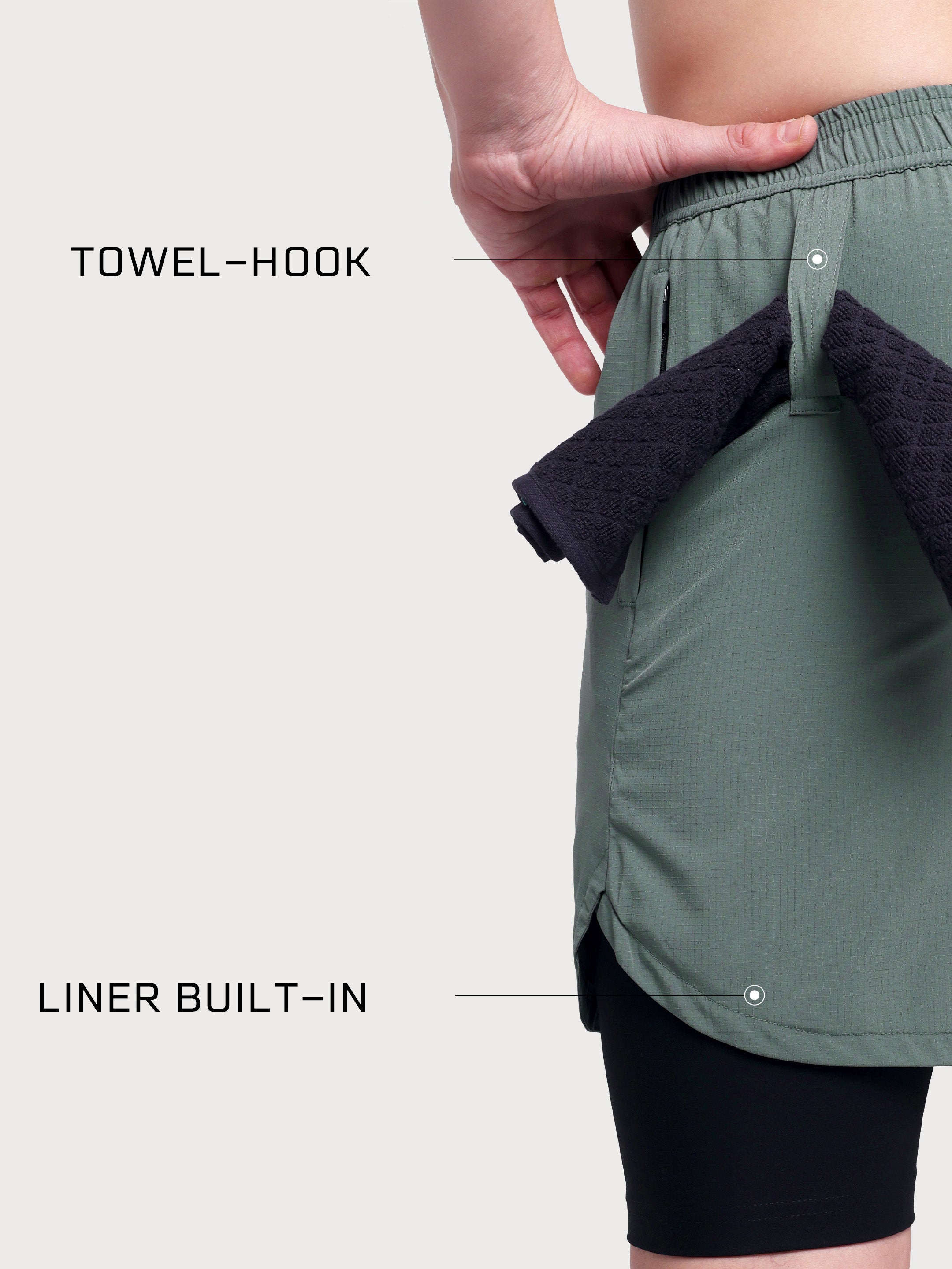 TitanFlex Shorts Green Pista