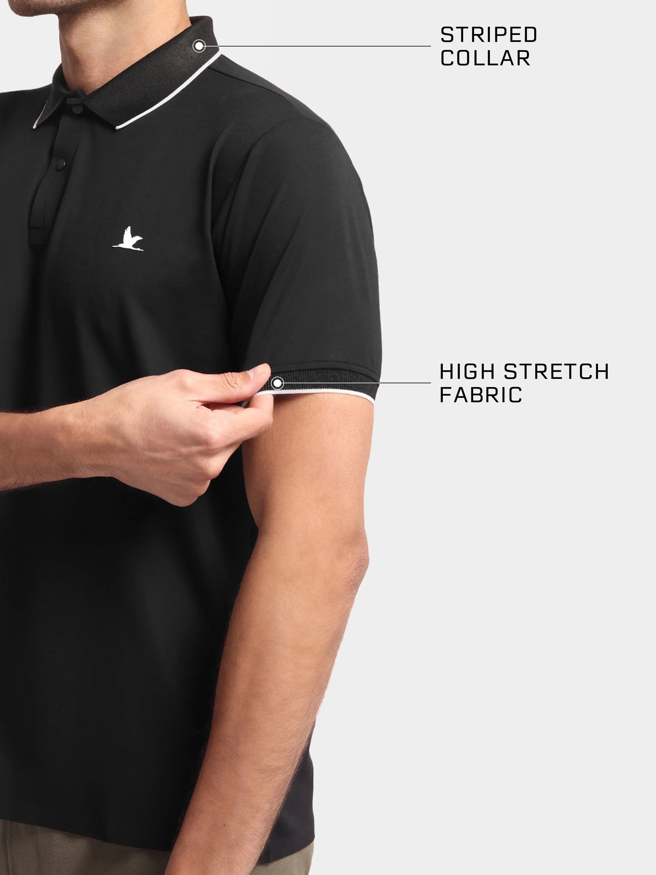 Crown Edge Polo Bottle Black