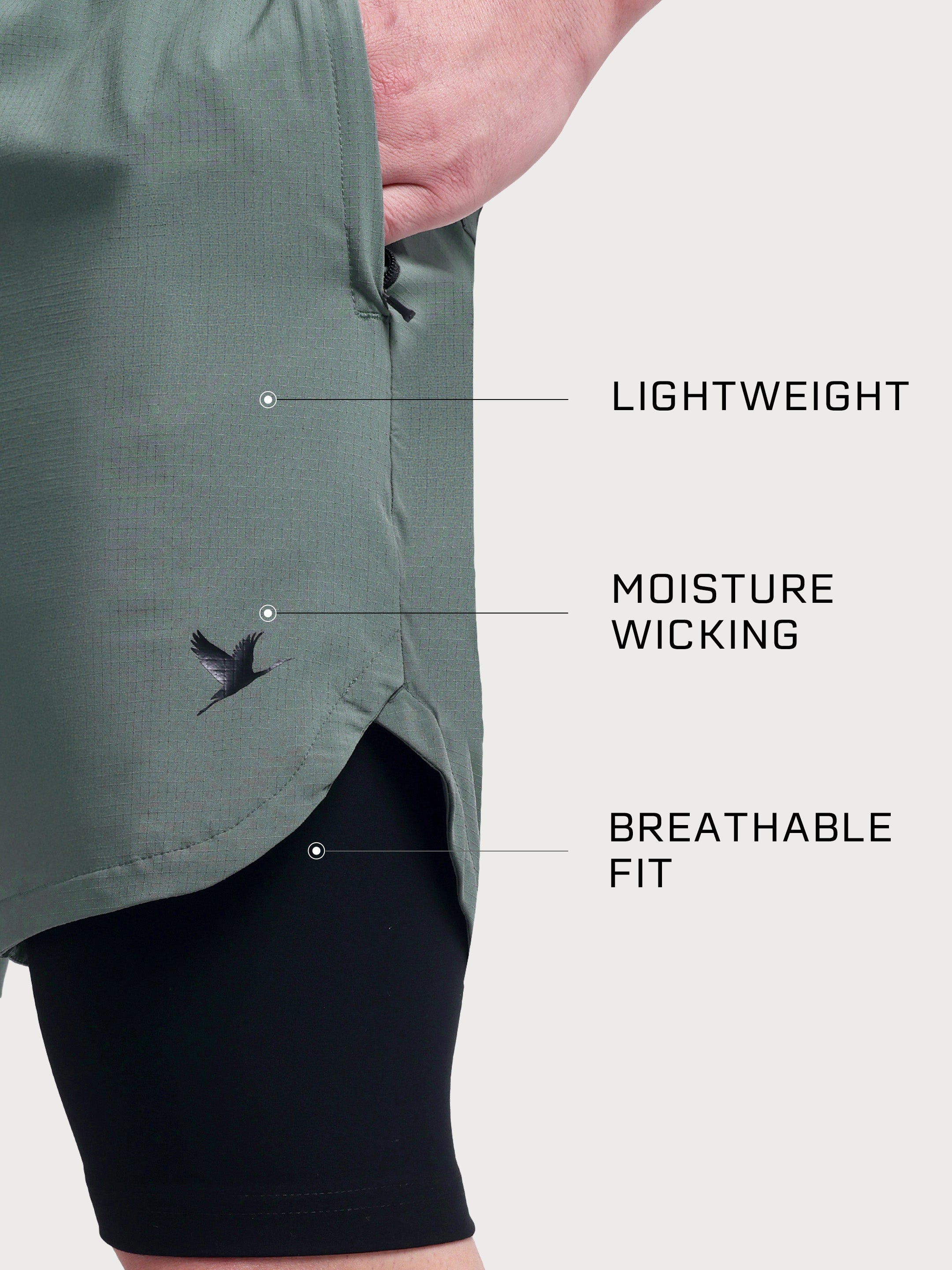 TitanFlex Shorts Green Pista