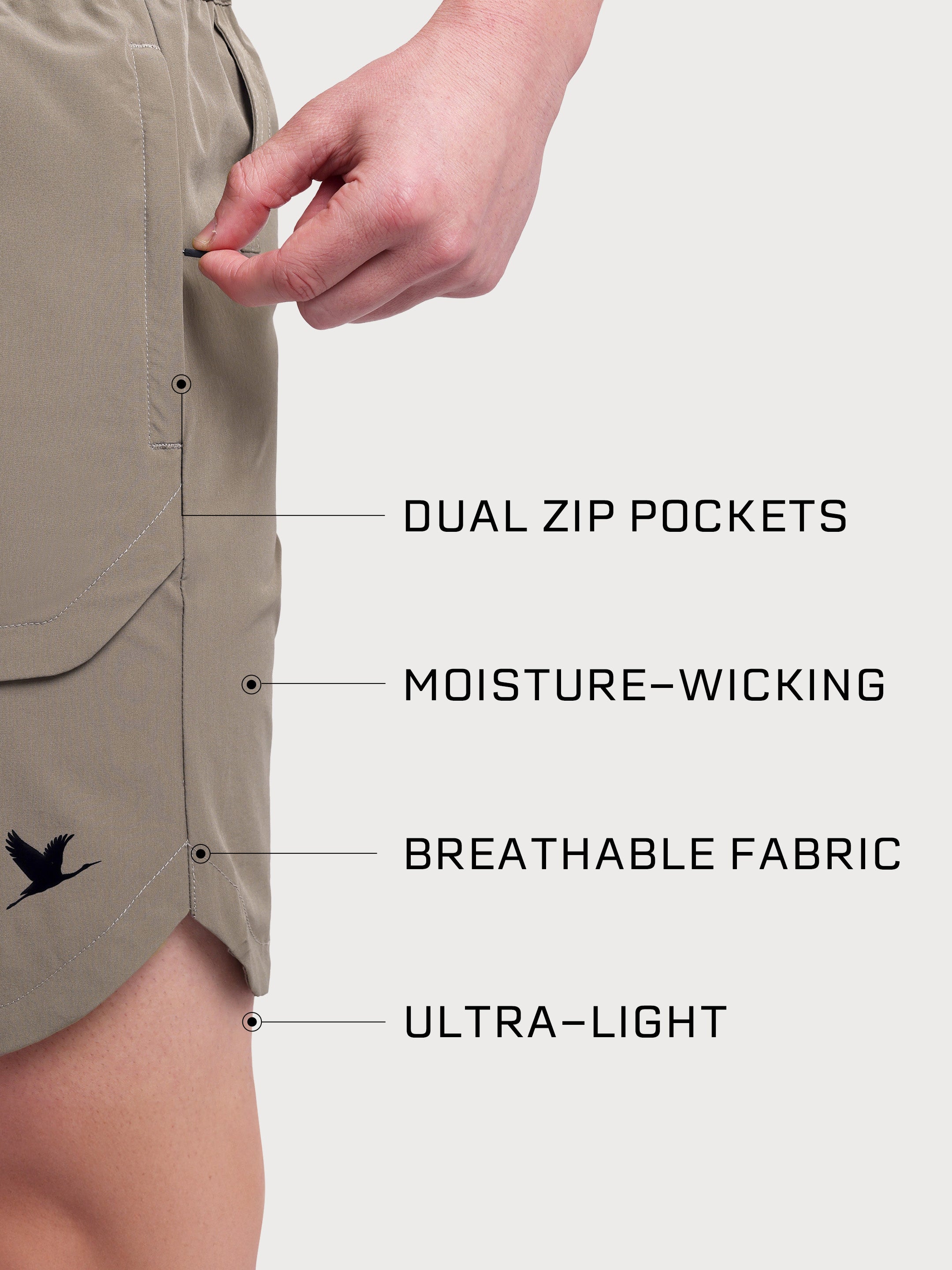 Flex Forge Shorts Taupe