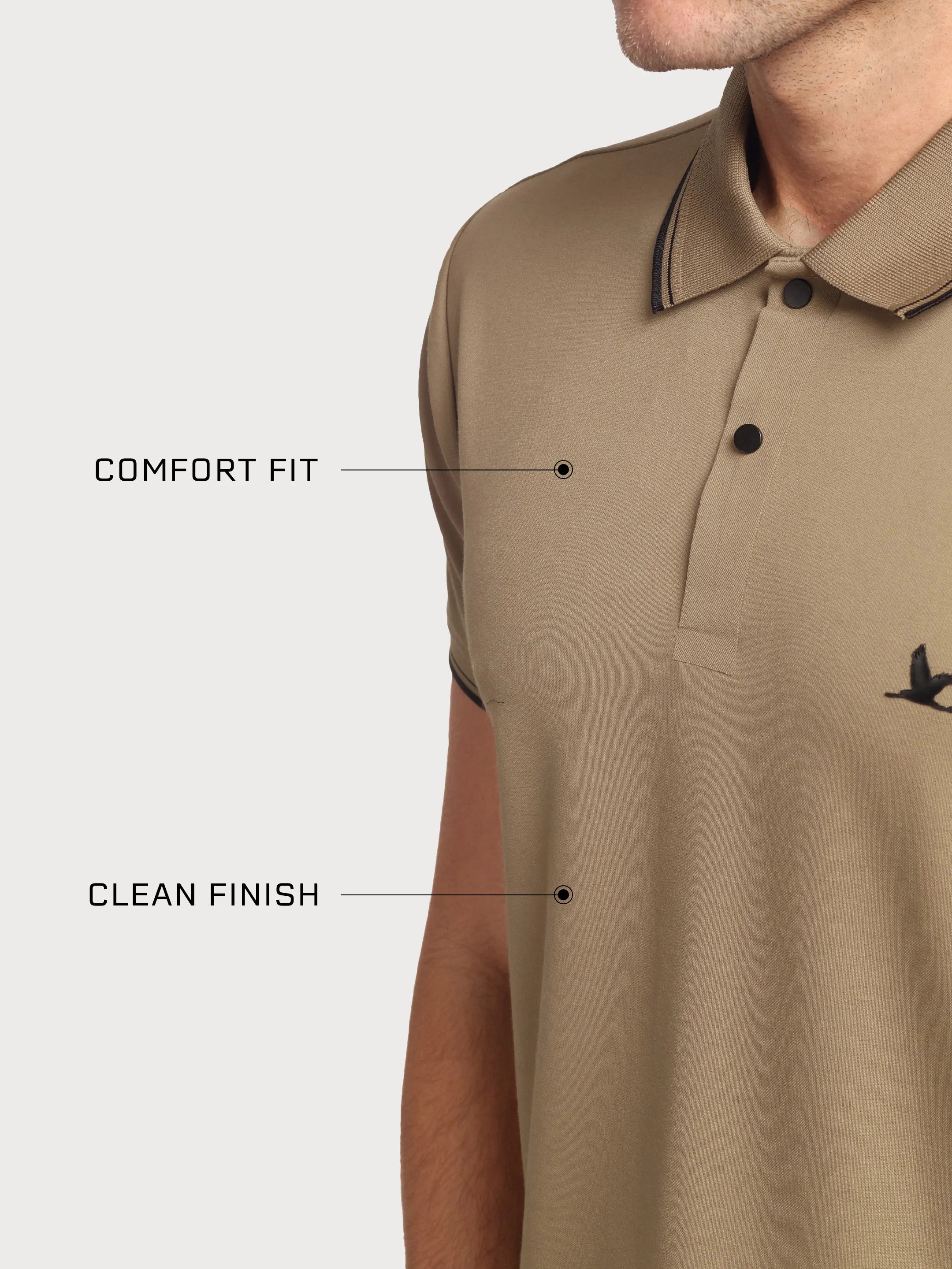 Crown Edge Polo Beige