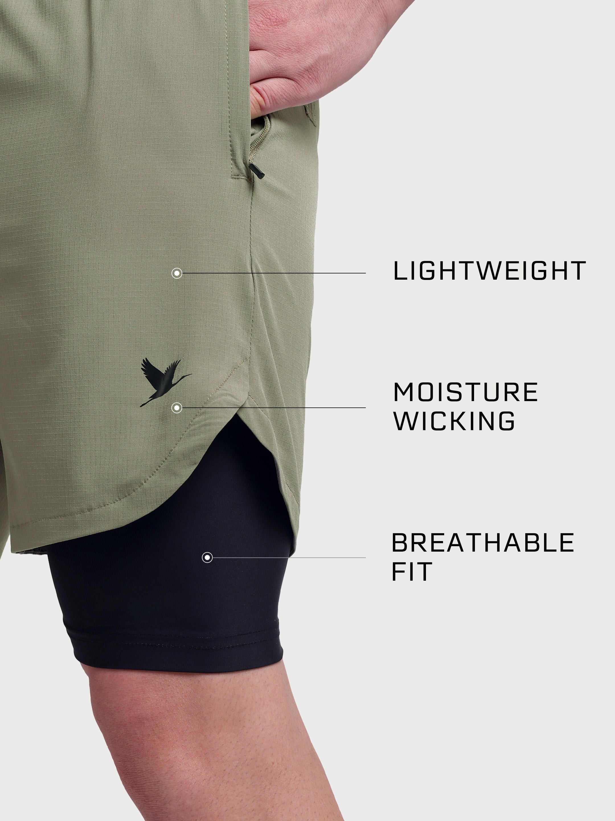 TitanFlex Shorts Light Green