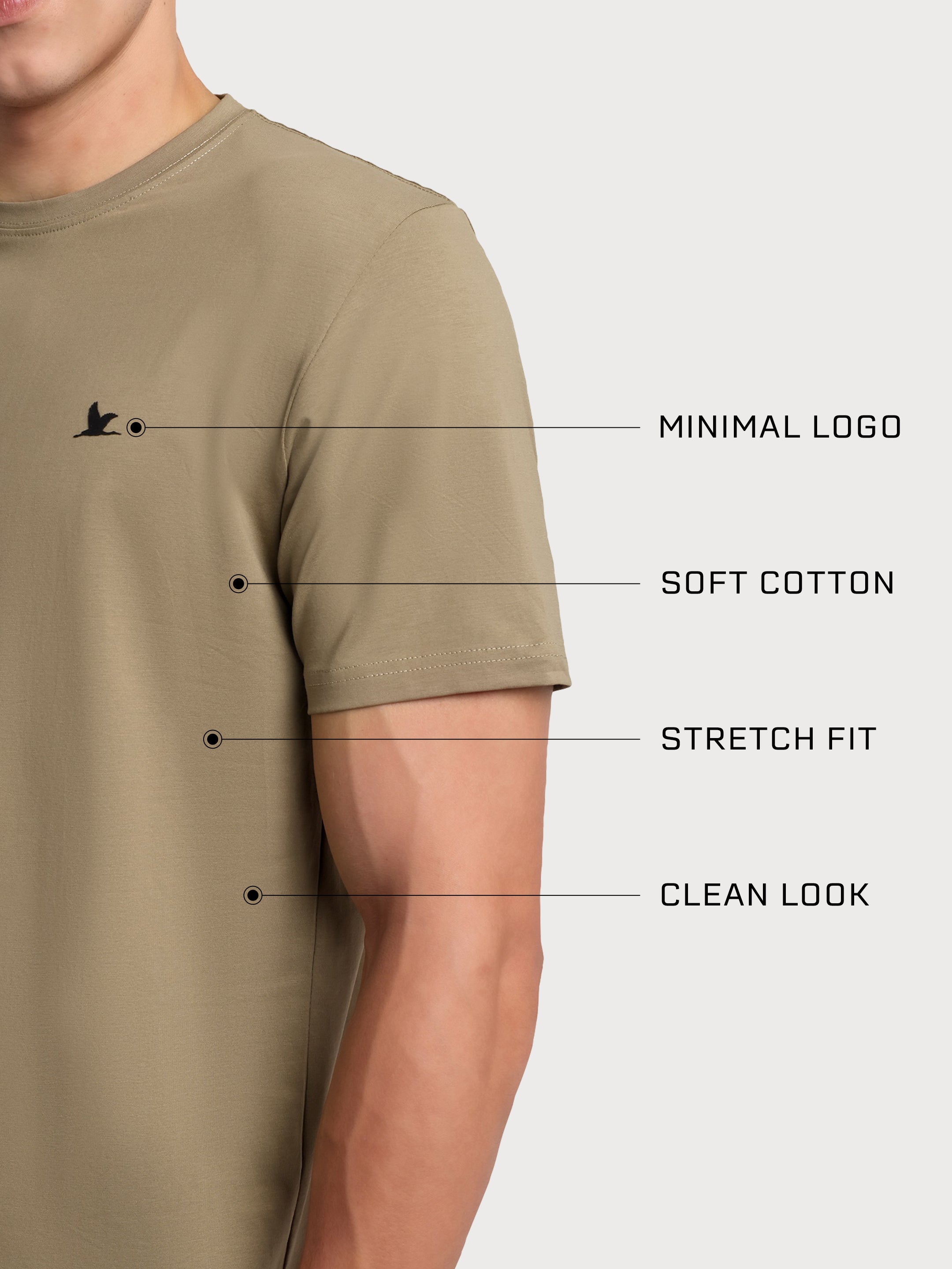 Nova Neck Tshirt Dark Cream