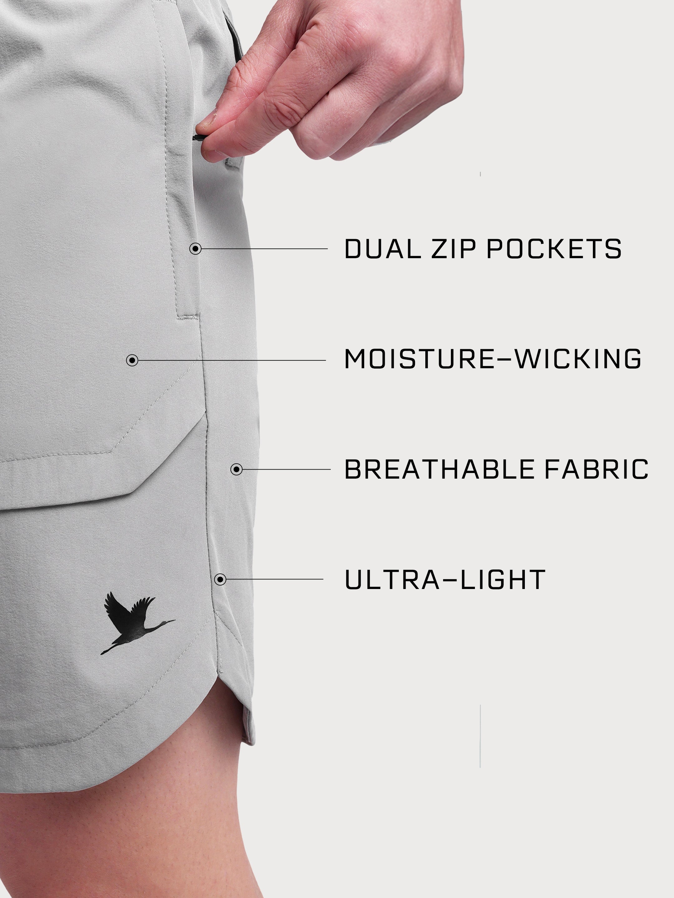 Flex Forge Shorts Light Grey