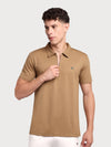 Velocity Zip Polo Khaki