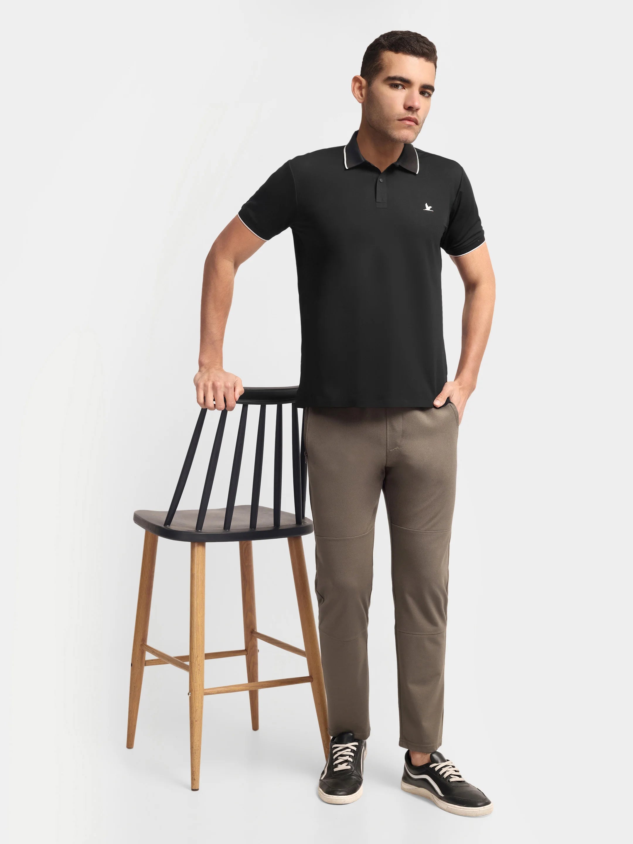 Crown Edge Polo Bottle Black