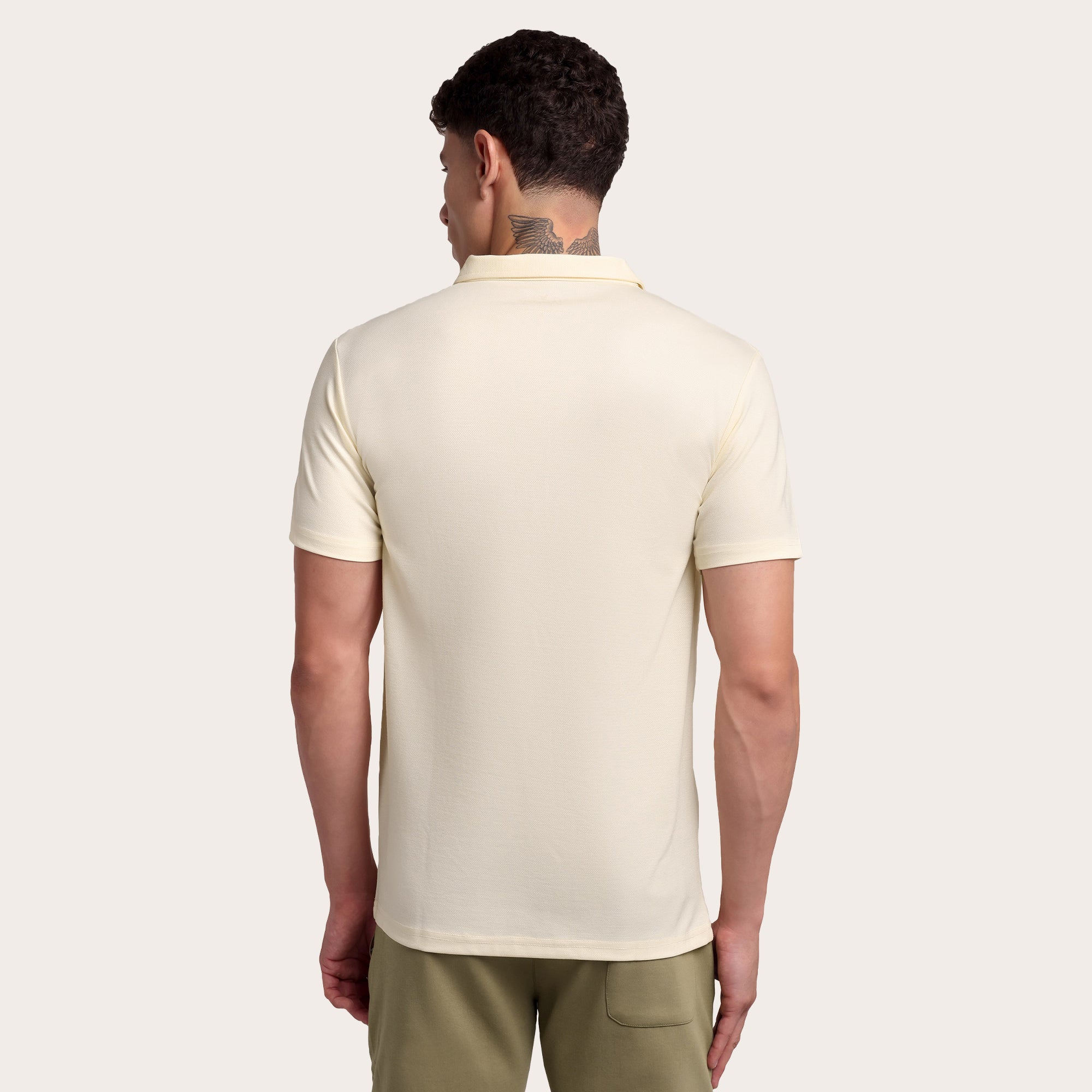 Velocity Zip Polo Light Cream