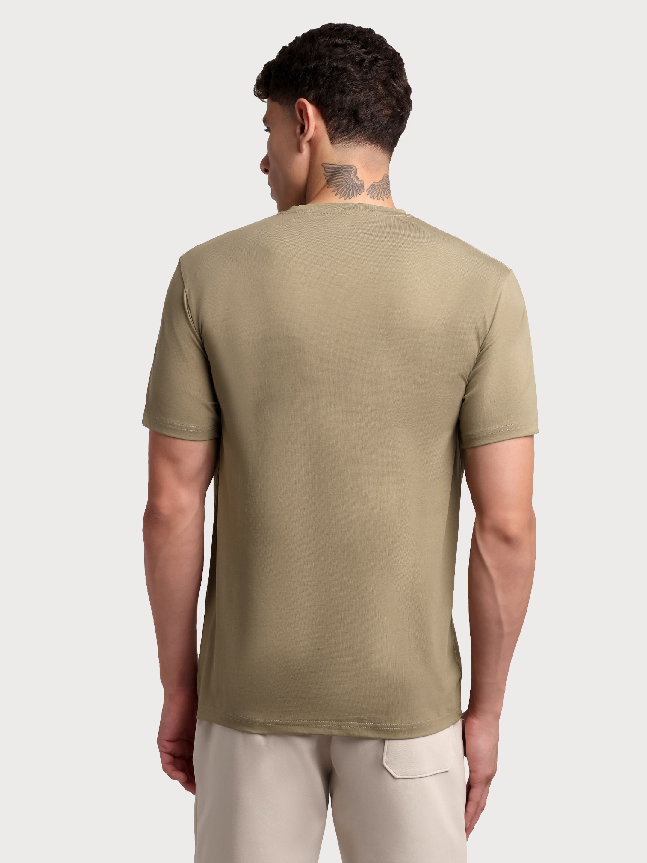 Nova Neck Tshirt Dark Cream