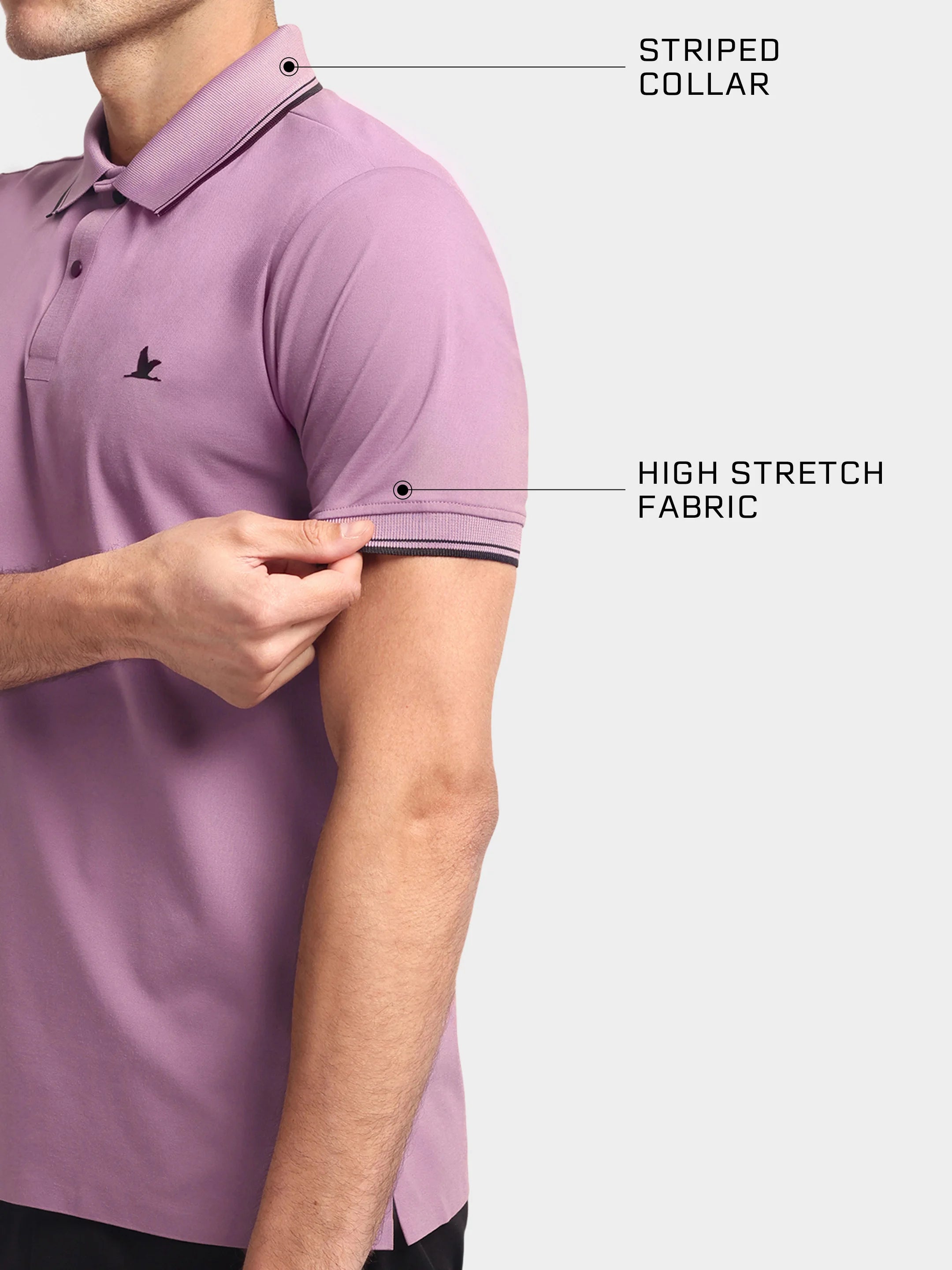 Crown Edge Polo Light Purple