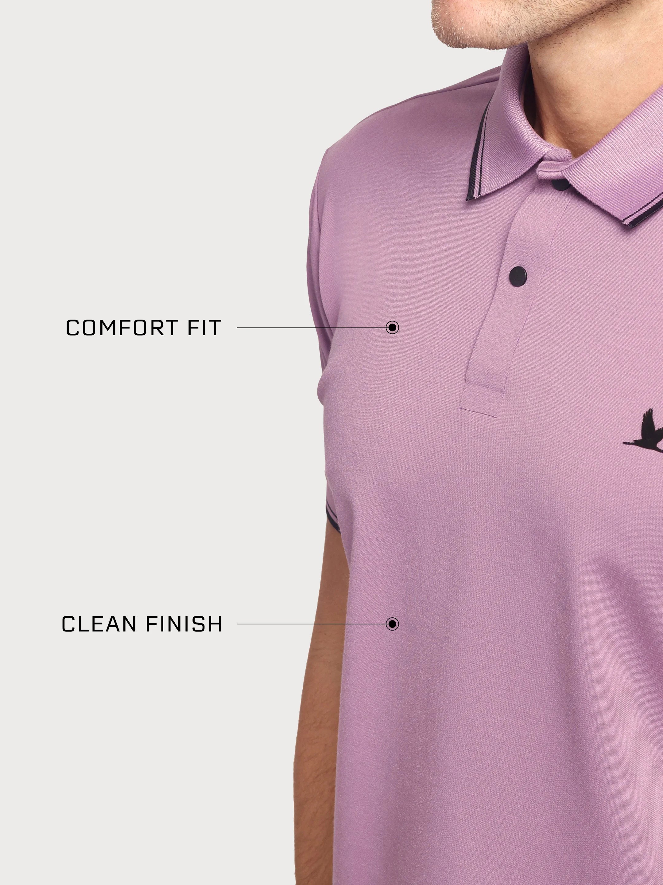 Crown Edge Polo Light Purple
