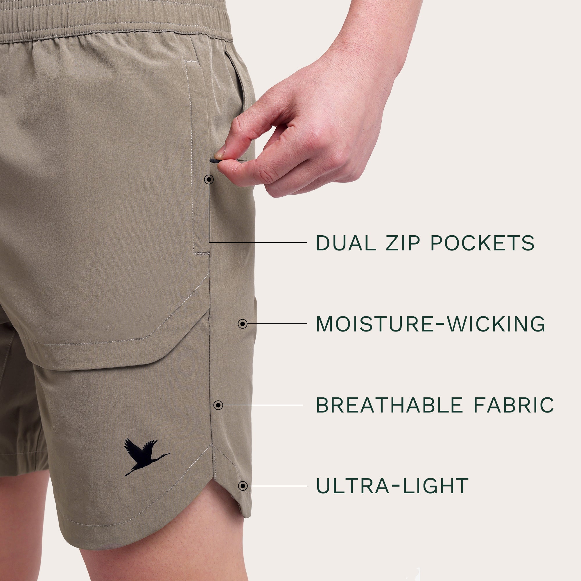 Flex Forge Shorts Taupe