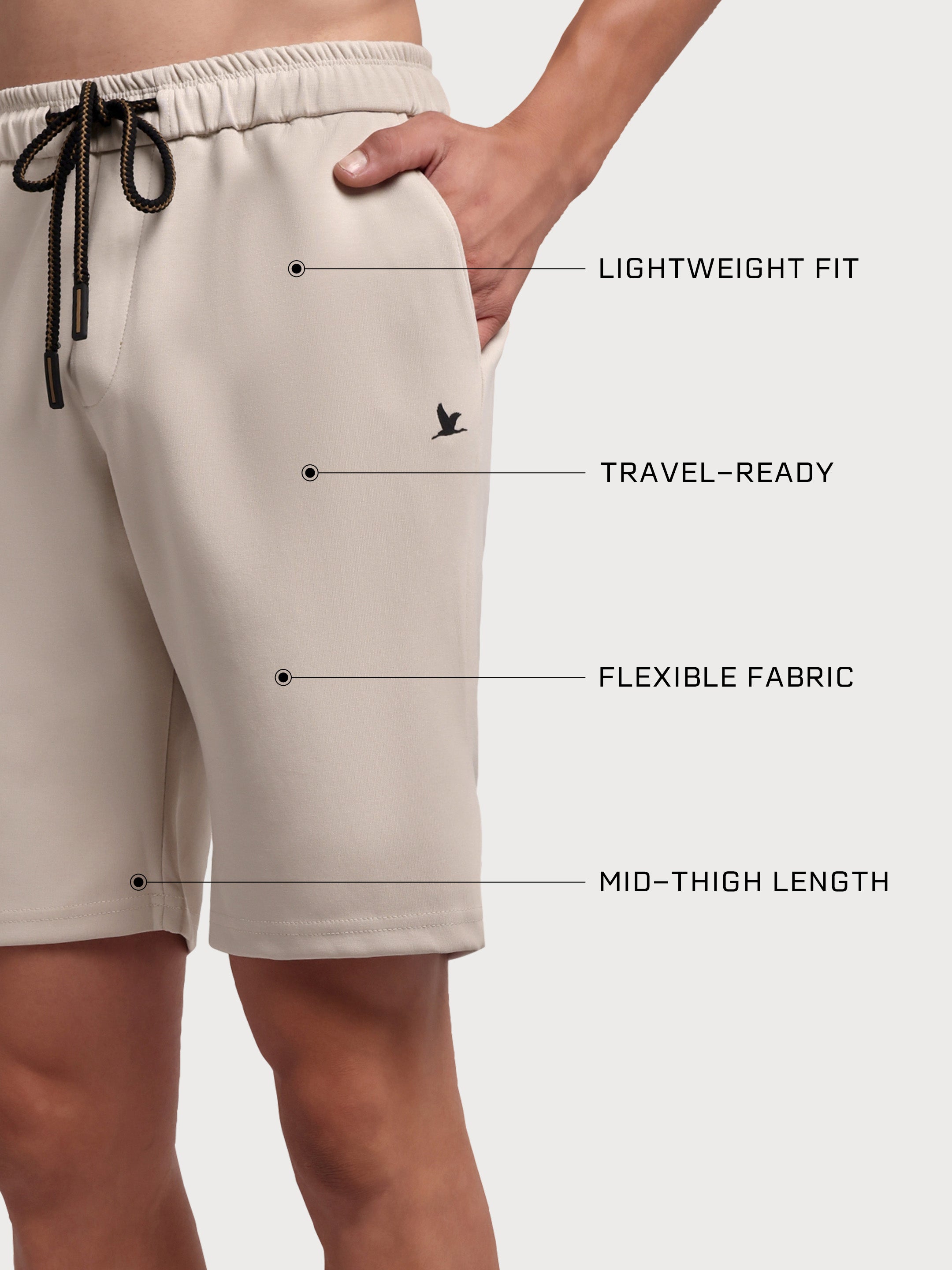Motion Lite Shorts Light Cream