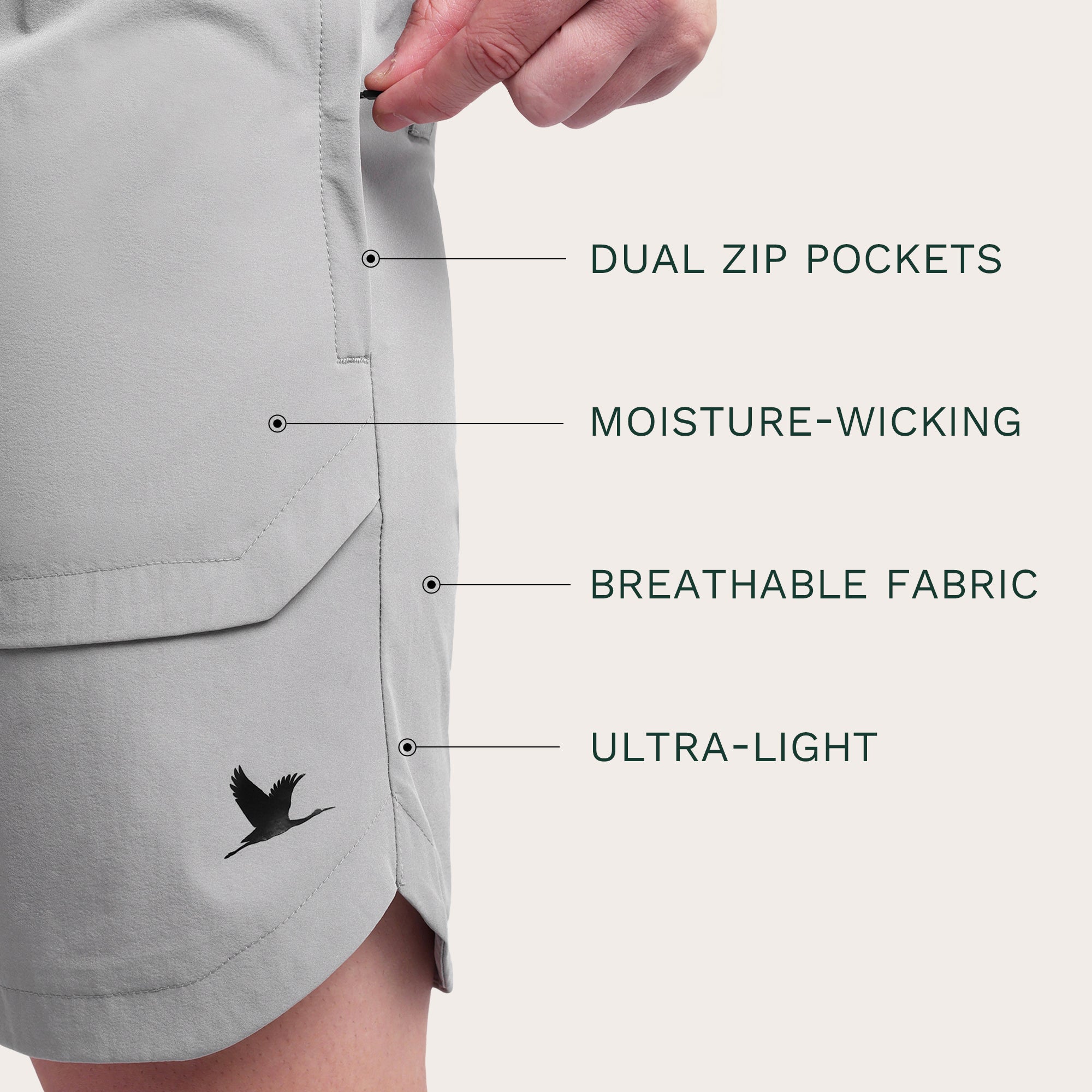 Flex Forge Shorts Light Grey