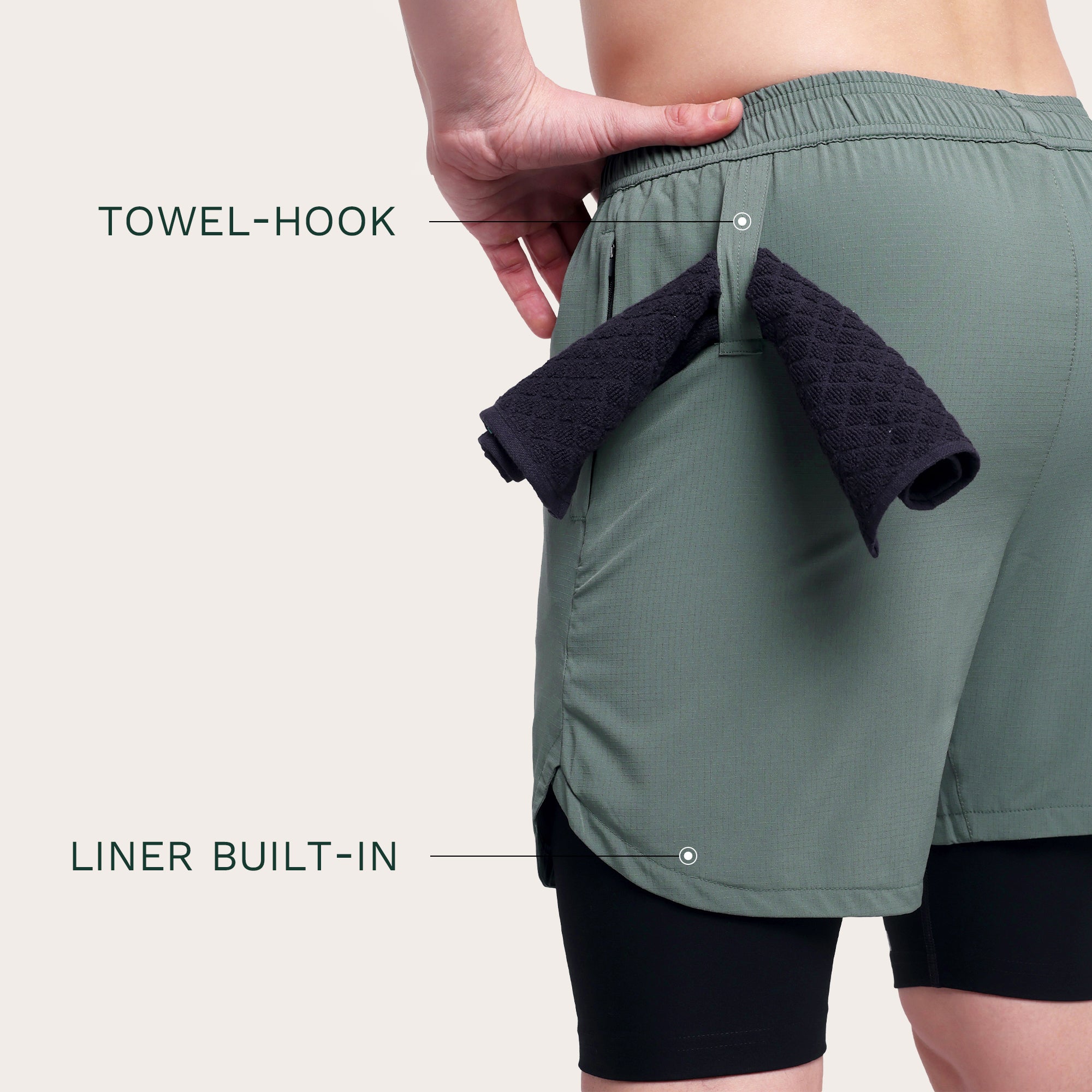 TitanFlex Shorts Green Pista